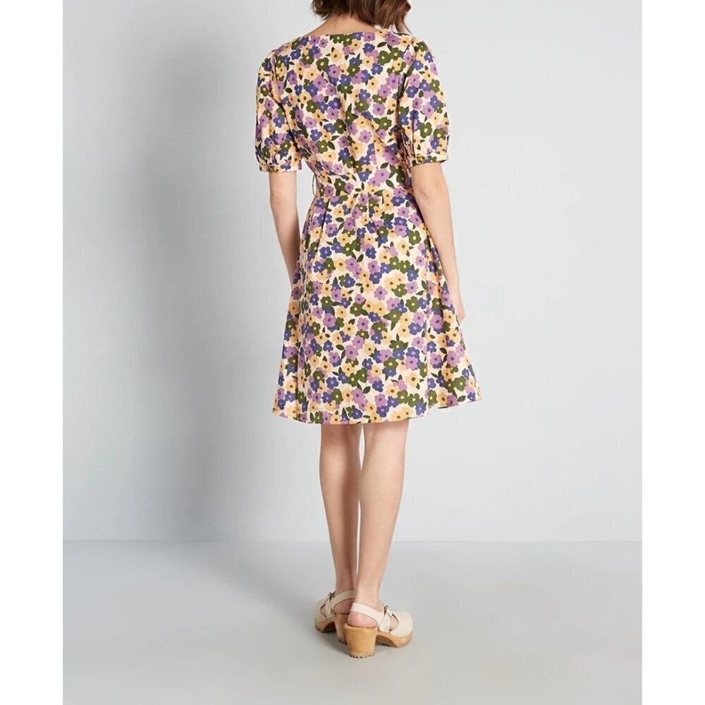 Beautiful Preppy Boldest Blooms Floral Printed A-Line Sun Dress Size US 2 - Picture 3 of 5